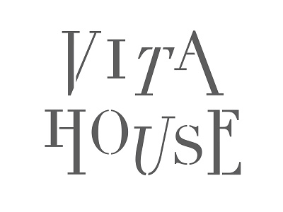 Vita house branding logo plants serif stencil