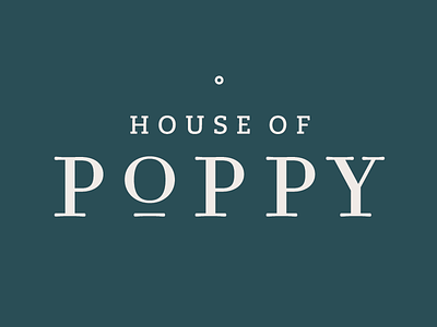 House of Poppy logo caecilia clothing fashion filosophia poppy serif simple slab type