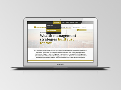 Guardian Capital design financial responsive ui ux website