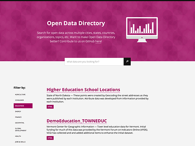 Open Data Directory directory open data open data day search