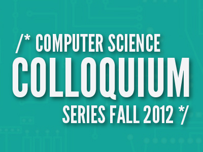 Computer Science Colloquium Poster computer science league gothic poster typography
