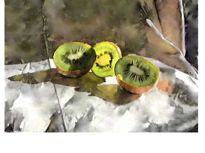 Kiwi Chunks digital painting illustration photoshop