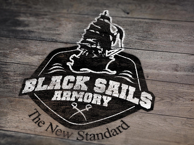 Black Sails Armory brand design logo mock up ui ux