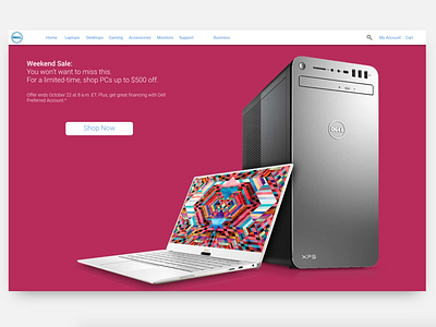 Dell.com Landing Page Concept app brand branding dell design mock up product design ui uidesign ux ux design web