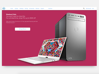 Dell.com Landing Page Concept