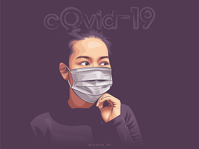 Corona Mask cartoon coreldraw corona coronavirus covid 19 design graphicdesign illustration indonesia lineart photomanipulation portrait vector