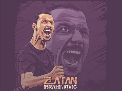 Zlatan Ibrahimovic ac milan coreldraw football ibrahimovic illustration indonesia lineart photomanipulation portrait serie a soccer vector