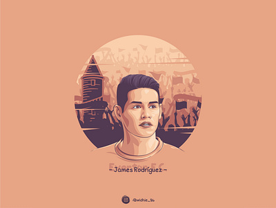 James Rodriguez cartoon coreldraw everton graphicdesign illustration indonesia lineart photomanipulation portrait premierleague soccer vector