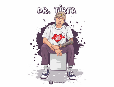 dr. Tirta cartoon coreldraw corona covid 19 design doctor graphicdesign illustration indonesia lineart photomanipulation vector