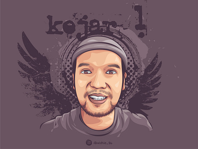 Kejar ! coreldraw design illustration indonesia lineart portrait vector