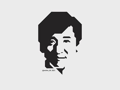 Jackie on Silhouette coreldraw illustration indonesia jackiechan logo portrait silhouette