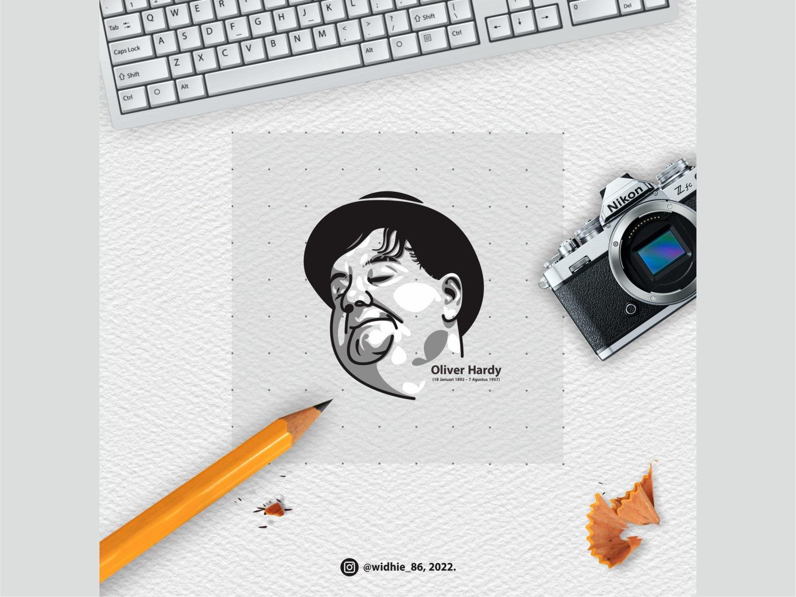 Oliver Hardy by widhie_86 on Dribbble