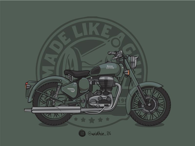 Royal enfield on sale bullet vector