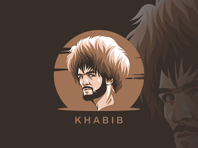 Khabib fighter mma ufc vector