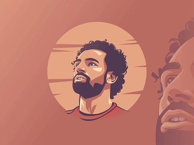 Mohamed Salah football liverpool premierleague soccer vector