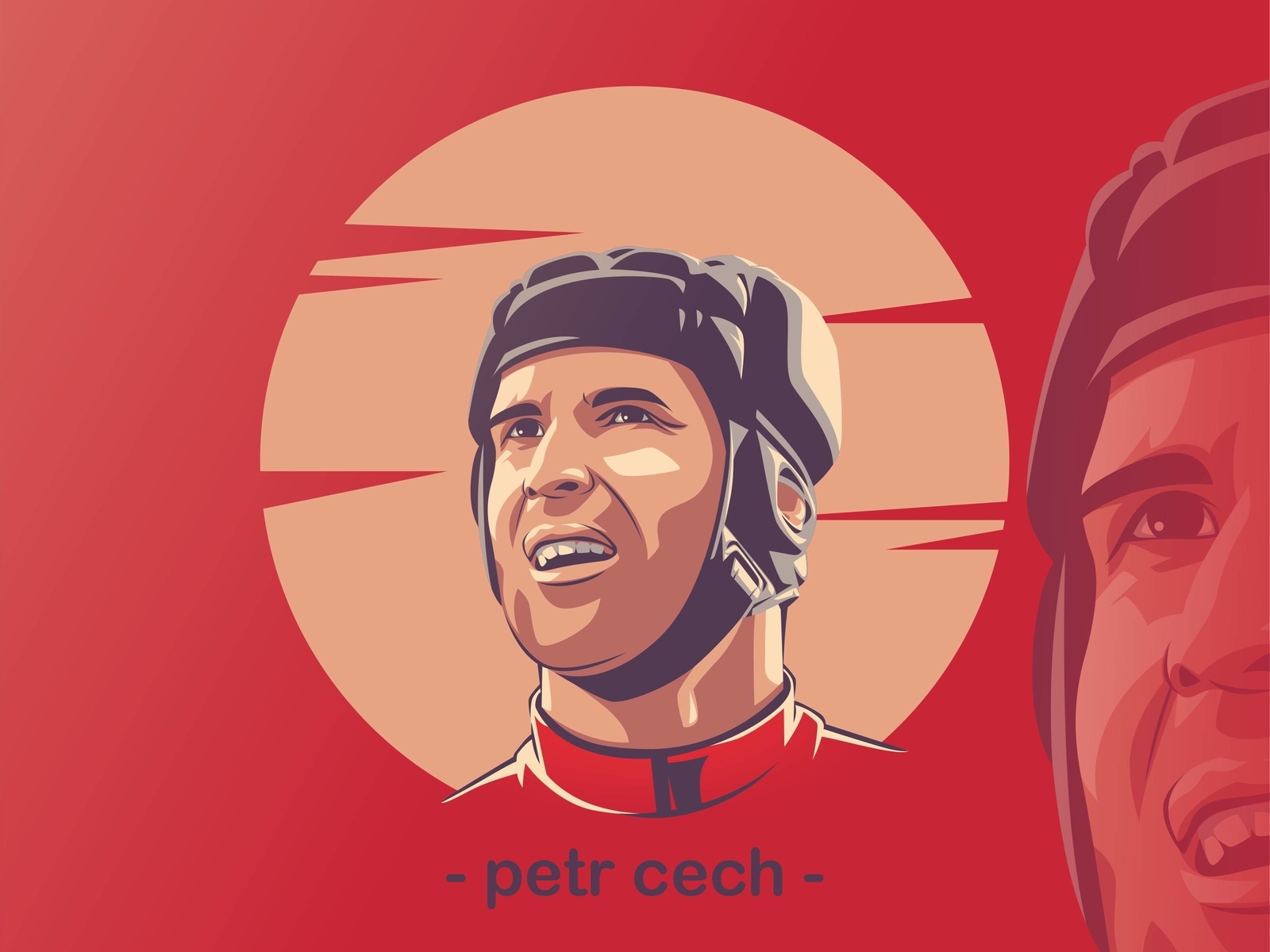 Petr Cech arsenal chelsea football lineart premierleague soccer vector