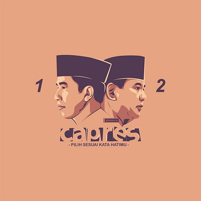 Capres indonesia portrait president vector