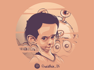 Angry 2 coreldraw design illustration indonesia lineart portrait vector