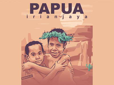 Papua Kids coreldraw design illustration indonesia kids lineart papua portrait vector
