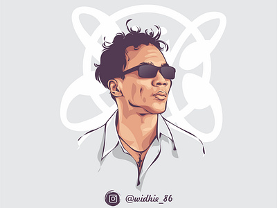 Kaka Slank cartoon coreldraw design illustration indonesia lineart portrait vector