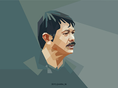 Indra Sjafri cartoon coreldraw design illustration indonesia indonesian lineart portrait soccer vector