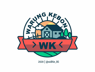 Warung Kebon branding cafe coreldraw design graphicdesign indonesia lineart logo vector