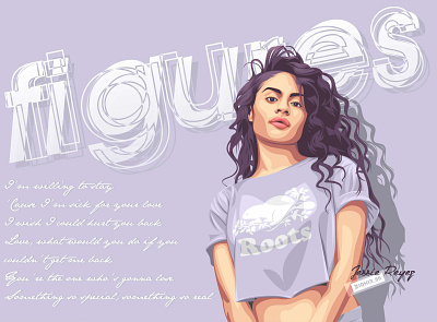 Jessie Reyez cartoon coreldraw design girl illustration indonesia lineart musician portrait vector