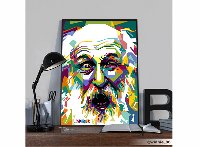 Oldman in WPAP animation cartoon coreldraw design illustration indonesia lineart mockup photomanipulation portrait vector wpap