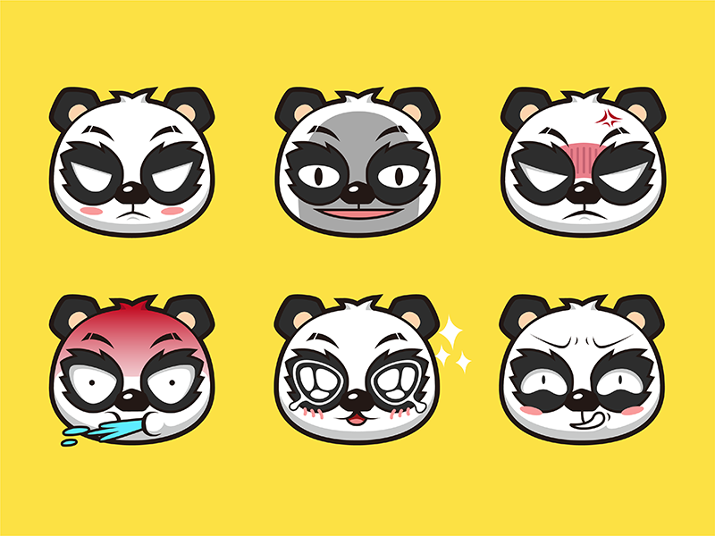 Panda Emoticon by Wang Jinbao on Dribbble