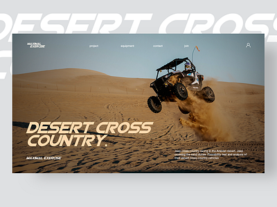 Desert cross country copy design ui