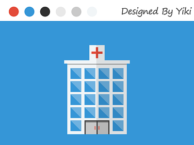 Flat Design —— Hospital flat design illustration