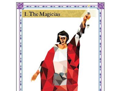The Magician tarot card detail
