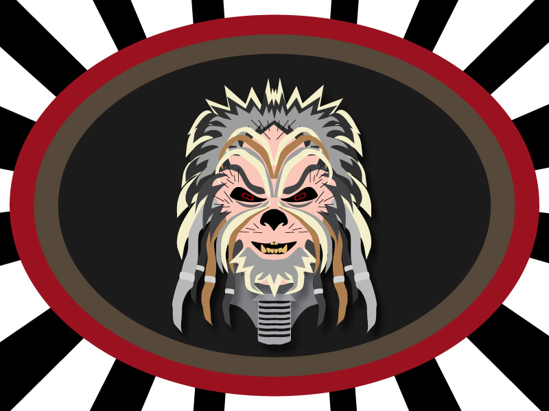 The Ravager, official character art for Dice For Brains podcast gaming tabletop rpg villain evil wookiee ravager the ravager dice for brains star wars