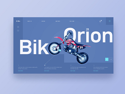 Biko - Web Slider Design 1st shot bike clasisc design experiment minimal showcash slider design uiux web design