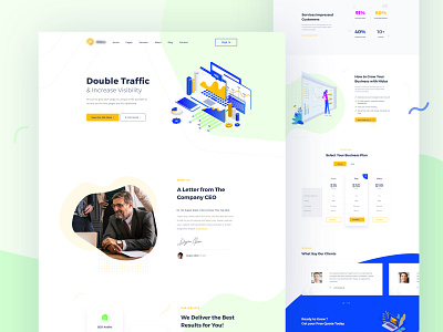 SEO Agency Landing Page Design agency landing page analysis creative design experiment illustration landing page seo website design