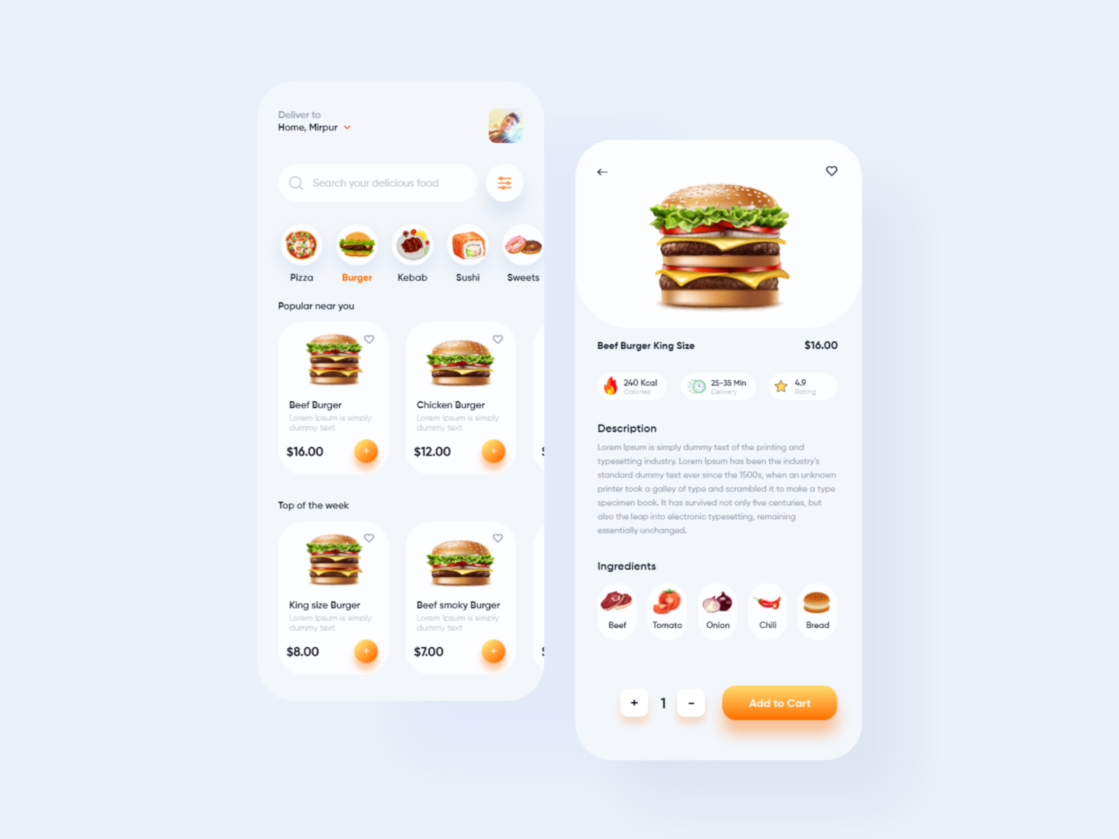 Food Delivery App UI Concept By Al Mamun On Dribbble