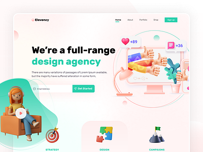 Agency landing page design