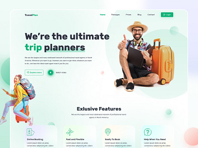 Travel agency landing page design agency landing page agency website design landing page landing page design landing pages travel agency travel app travel landing page travel website ui uiux web design