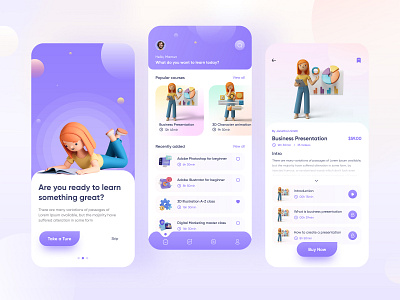 Online learning app design apps design course apps learning learning app learning apps mobile app online app online course ui ui design uiux