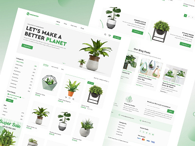 Plants Shop Landing Page Design