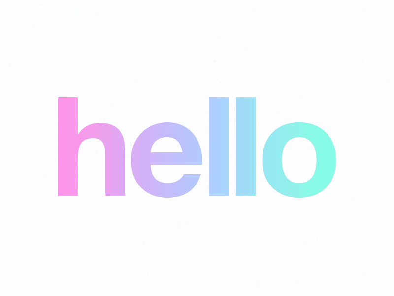 Hello Gradient animation foil gif gradient hello helvetica holographic