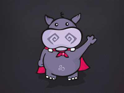 Magic Hippo~ app cute development hippo ios iphone logo magic mascot