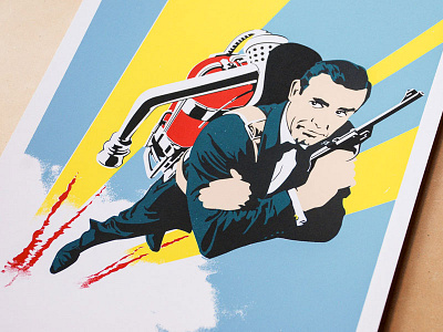Thunderball bond denver indyink james pop art poster print silkscreen