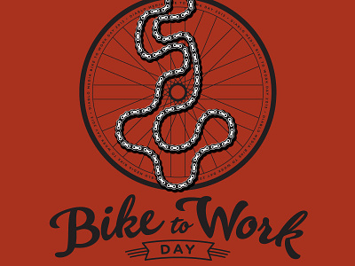 Diablo Bike to Work 2013 (concept 02) bicycle bike black cycle flag red script shirt wheel