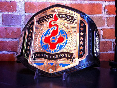 Employee Recognition Championship Belt award belt bling champion denver employee gold metal mma silver wwf