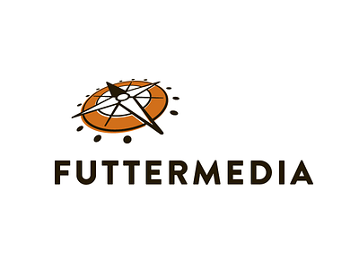 Futtermedia Logo compass logo orange perspective vector
