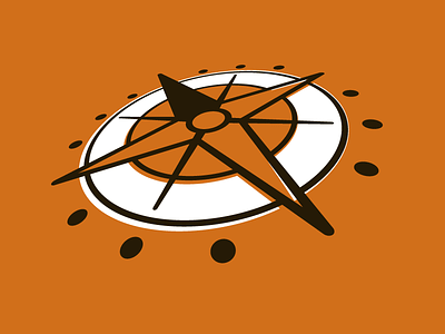 Futtermedia Logomark compass flat legend logo map orange perspective vector