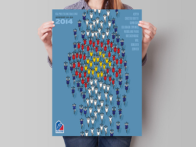 2014 USA Pro Challenge Poster Contest No. 1 bike blue colorado cycling flag peloton poster