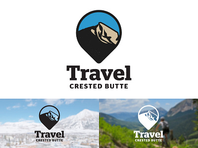 Travel Crested Butte Logo branding crested butte logo mountain travel