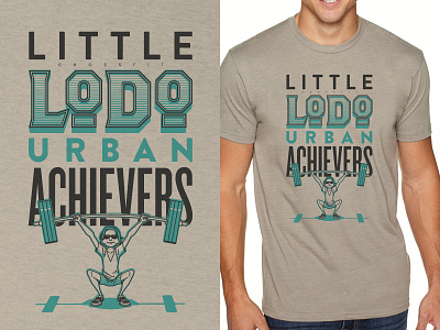Little LoDo Urban Achievers crossfit denver gym illustration lodo shirt silkscreen